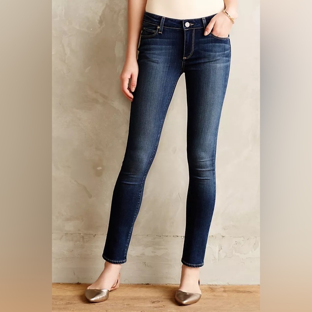 PAIGE Designer Dark Blue Denim Skyline Skinny Jeans Women’s Size 25